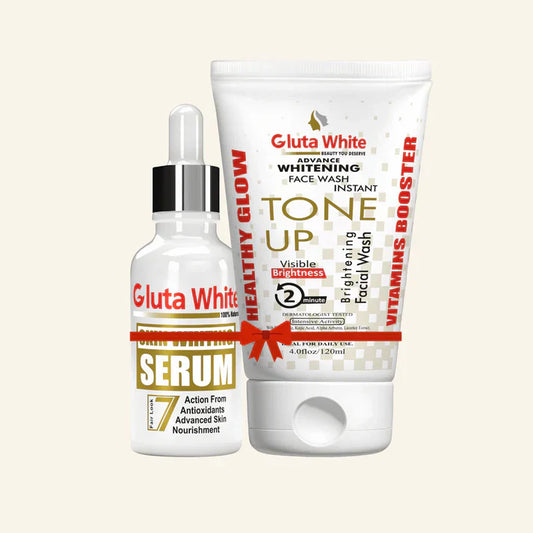 Gluta White Whitening serum And Facewash